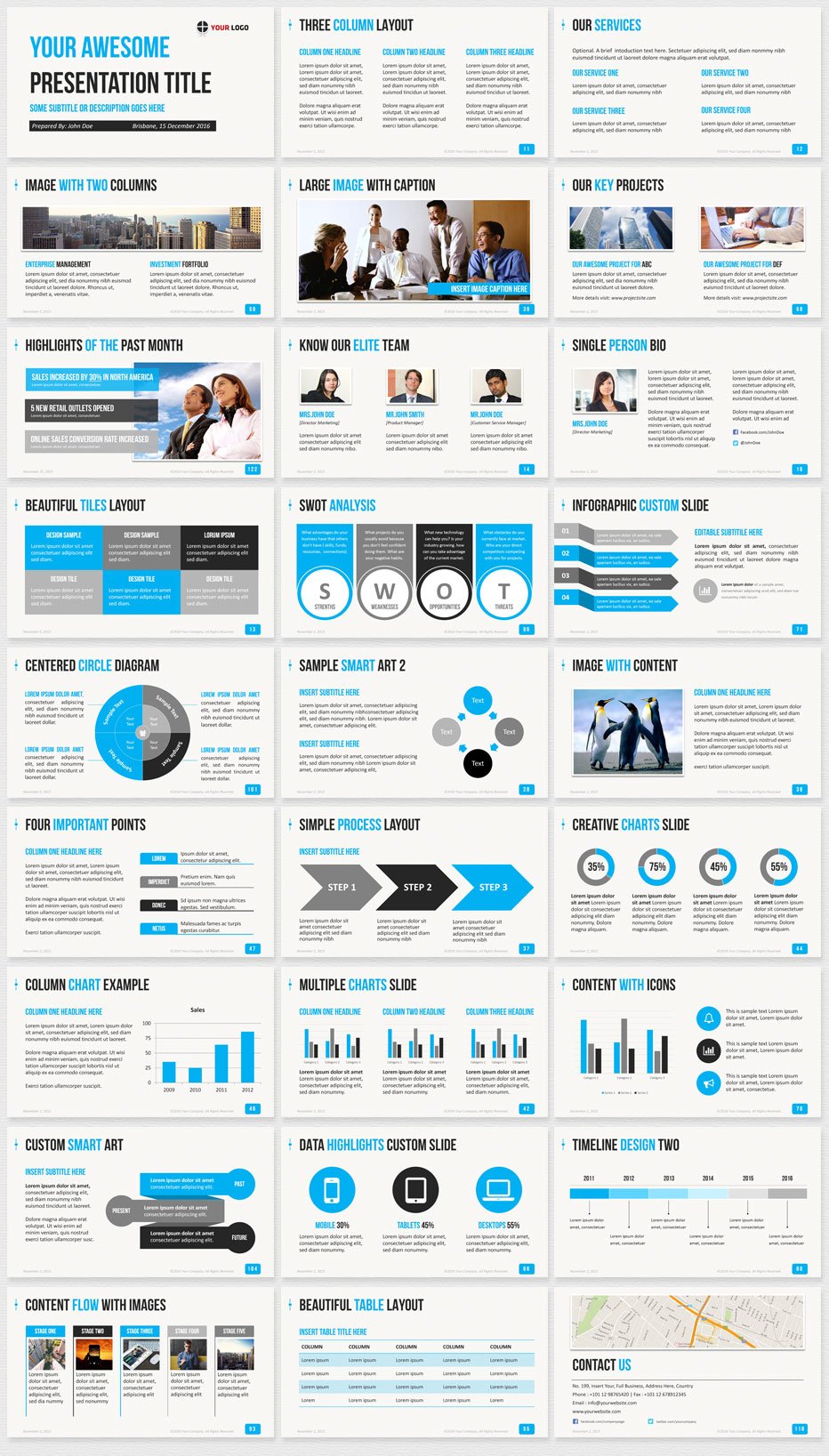 Ultimate Professional Business PowerPoint Template 600+ Clean Slides