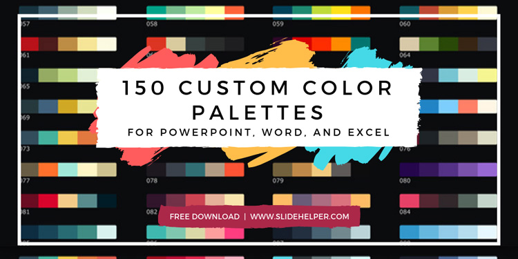 150 Custom Color Palettes for Microsoft PowerPoint, Word and Excel