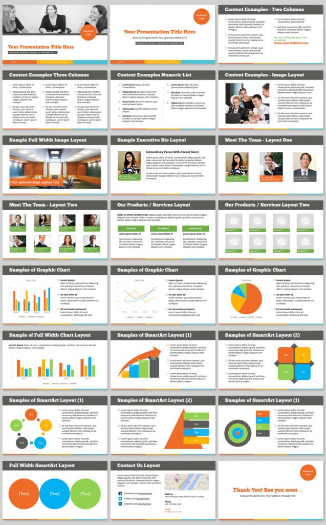 Best PowerPoint Template With A Vibrant & Modern Color Theme (HD)