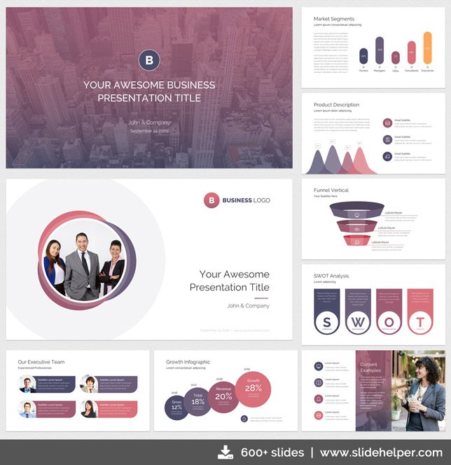 Classy Business Presentation Template With Clean Elegant Ppt Slide Designs