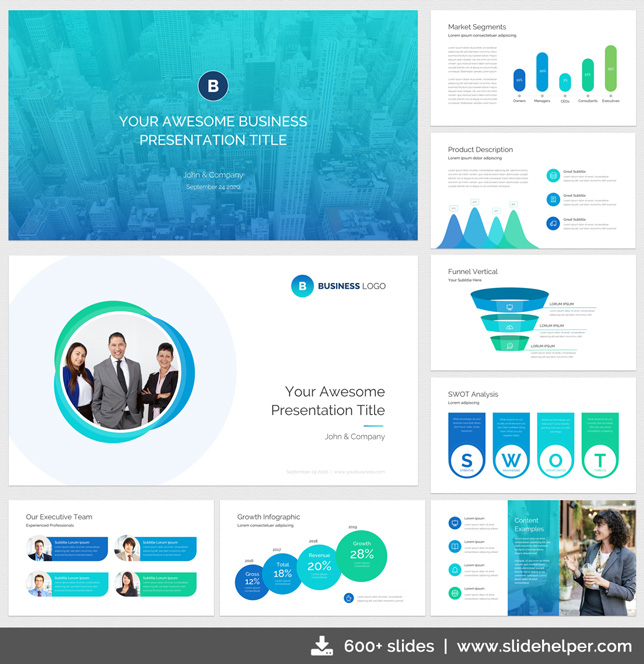 Classy Business Presentation Template With Clean Elegant PPT Slide Designs