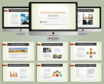 Green Business PowerPoint template preview