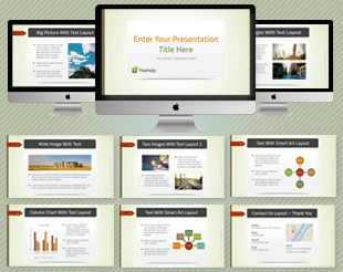 Green Business PowerPoint template preview