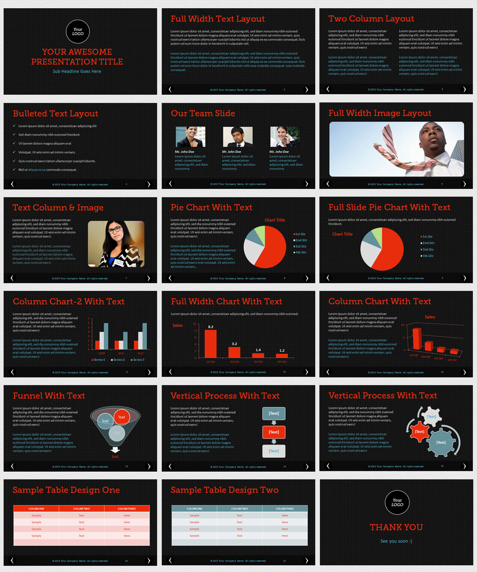 Black Color PowerPoint Template | Download Animated PowerPoint Template