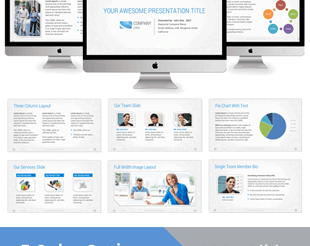 Clean Vision Company Presentation Template preview