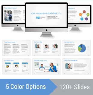 Clean Vision Company Presentation Template preview