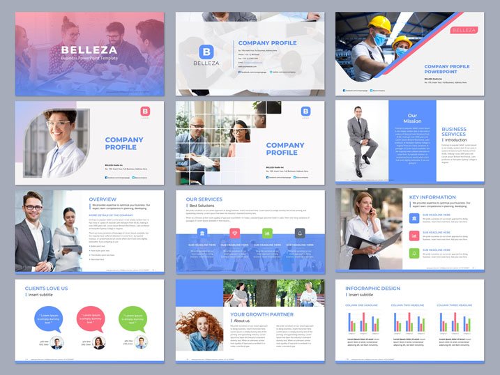 PowerPoint template blue ppt template