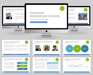 Simple professional PowerPoint Template clean white