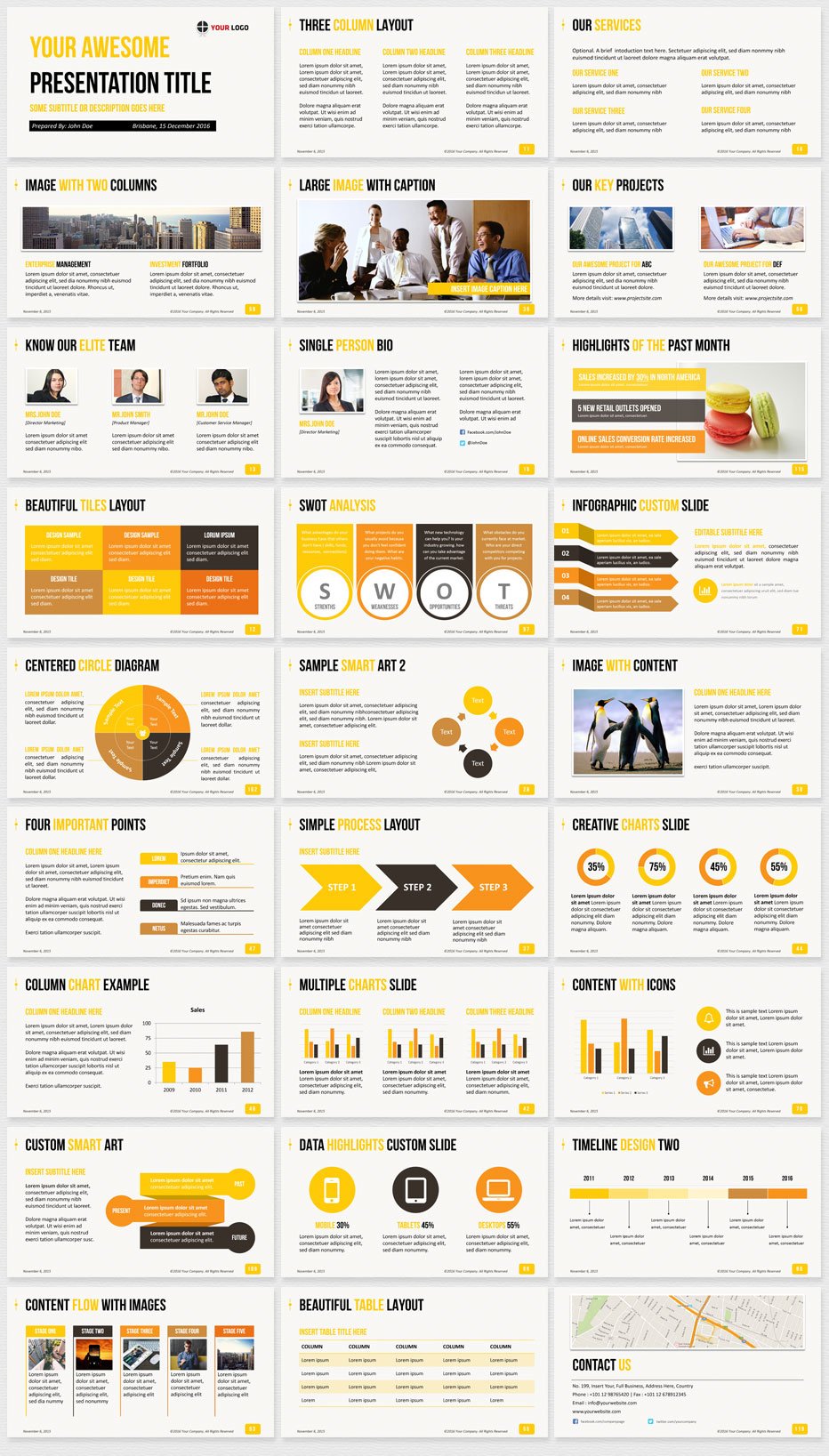 2000  PowerPoint Presentation Template Instant Download Big Business